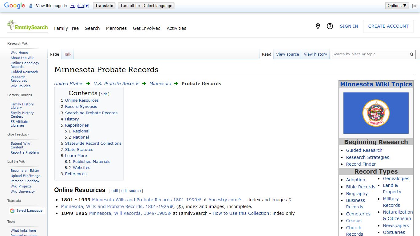 Minnesota Probate Records • FamilySearch